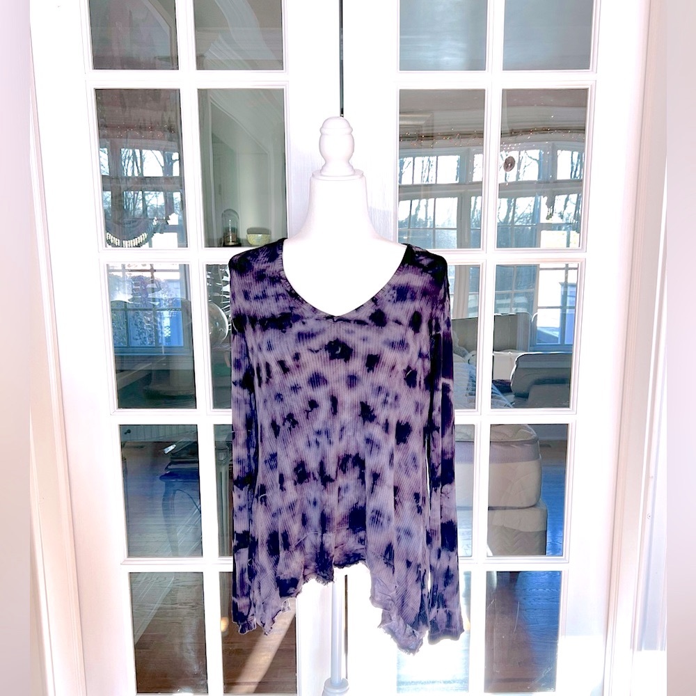 XCVI Purple Tie Dye Sweater Sz L